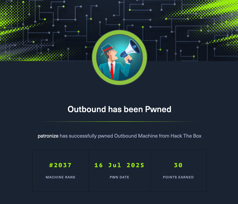 HTB Outbound write up